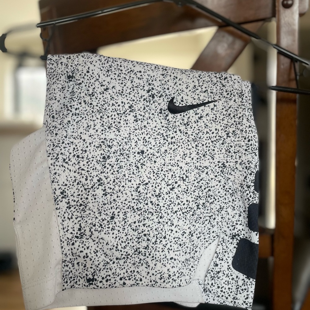 Nike Black and White Speckled Shorts